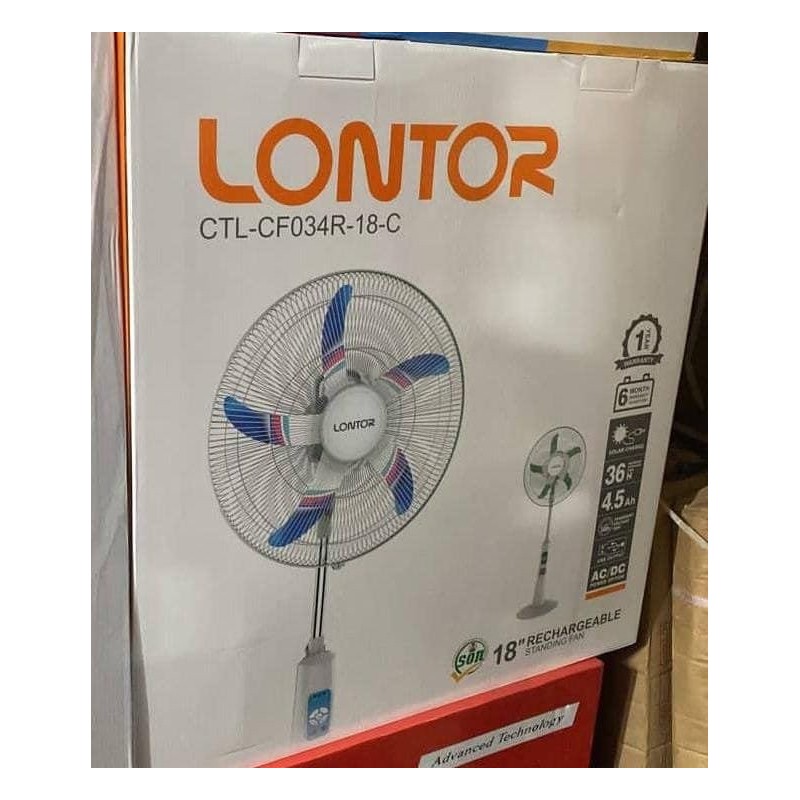 LONTOR RECHARGEABLE  STANDING FAN