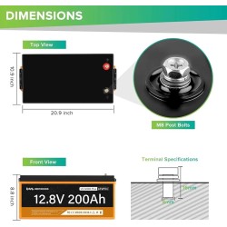 VESTWOODS 12V 200Ah Battery