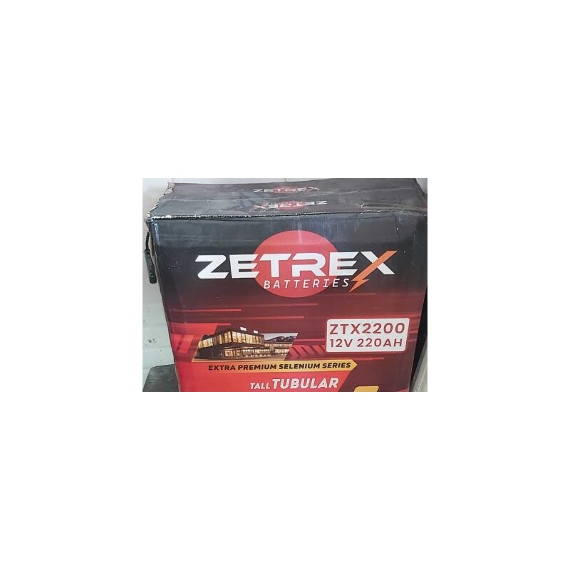 220AH ZETREX TUBULAR BATTERY 220AH ZETREX TUBULAR BATTERY