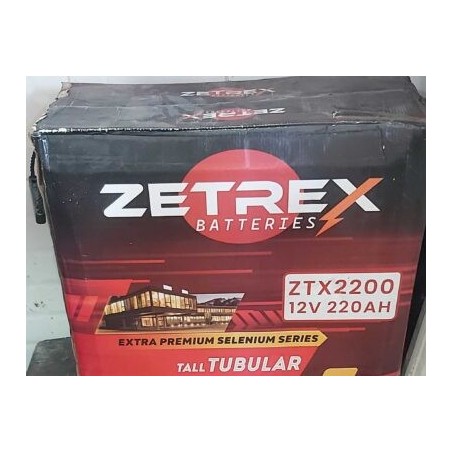 220AH ZETREX TUBULAR BATTERY