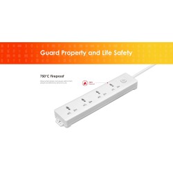 Itel 4 Sockets Extension Box with 3 USB Ports - ISU-6421WU