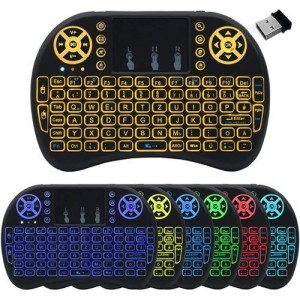 Colors Backlit I8 Mini Wireless Keyboard 2.4GHz Air Mouse With Touchpad For TV BOX Tablet PC
