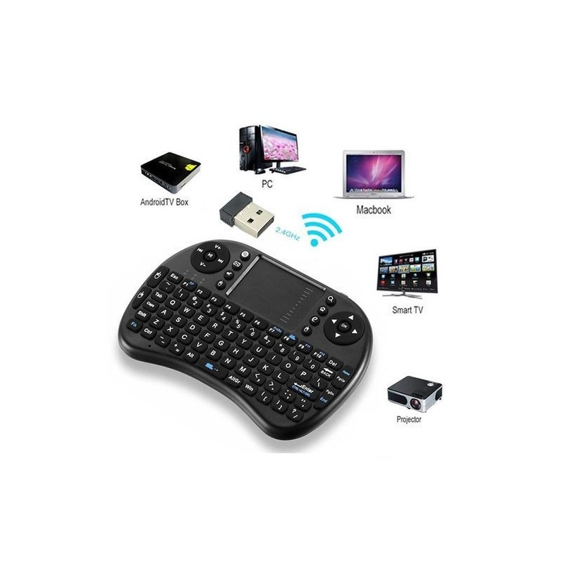 Colors Backlit I8 Mini Wireless Keyboard 2.4GHz Air Mouse With Touchpad For TV BOX Tablet PC