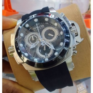 Automatic lnvicta Rubber Watch-Black
