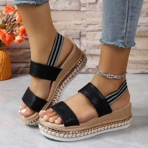 Women Ankle Elastic Strap Sandal