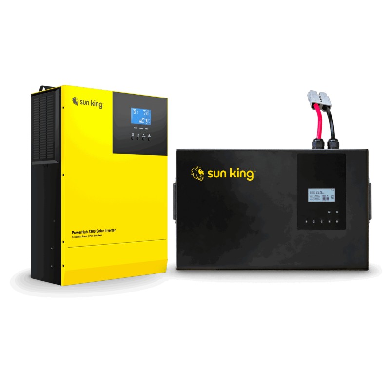 SUN KING |POWERHUB 3300 WITH 2 BATTERIES AND 4X 450W PANELS