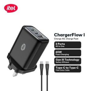 CHARGERFLOW I 65W TRIPLE-PORT GAN CHARGER