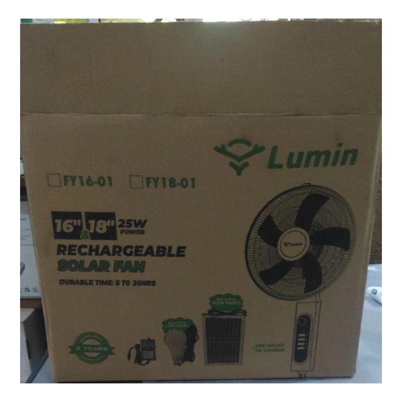 16INCHES LUMIN RECHARGEABLE SOLAR FAN