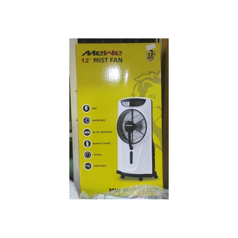 12INCHES MEWE RECHARGABLE AC MIST FAN