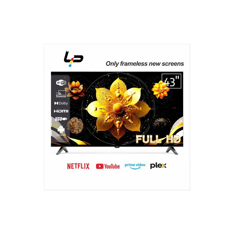 MEMEWE LED FHD TV 43inch SMART FRALESS TV