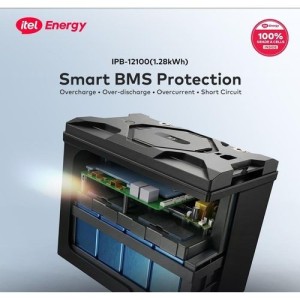 1.28KWH 12V 100AH ITEL LITHIUM BATTERY IPB_12100