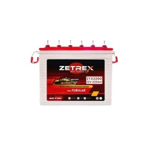 220AH ZETREX TUBULAR BATTERY