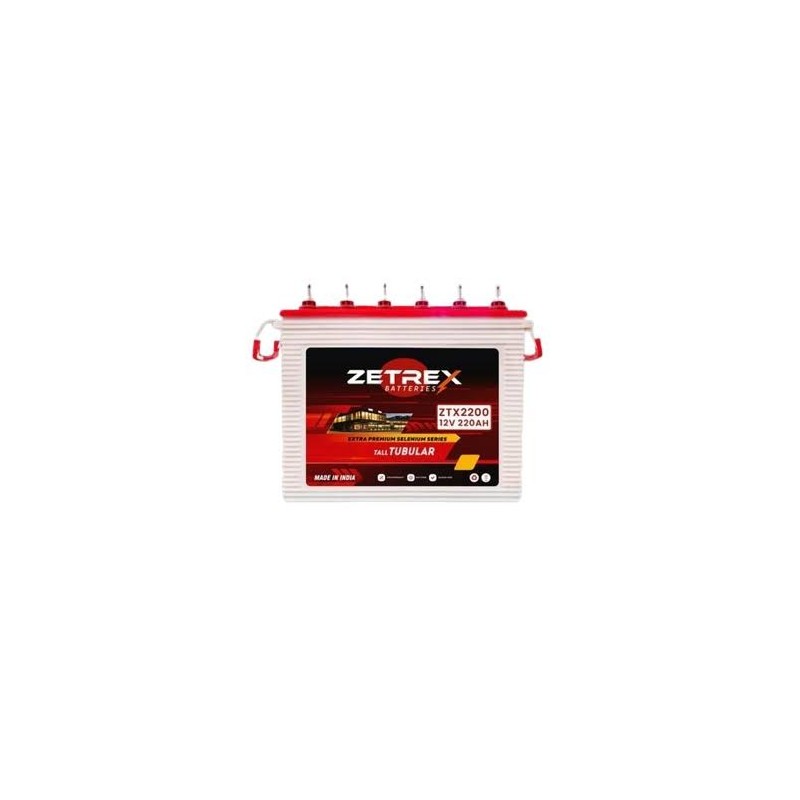 220AH ZETREX TUBULAR BATTERY