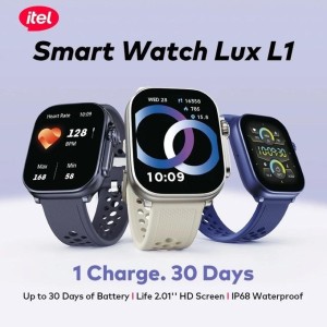 itel 2.01"Lux HD+ Scratch & Water Proof Smart Watch (ISW-L1)