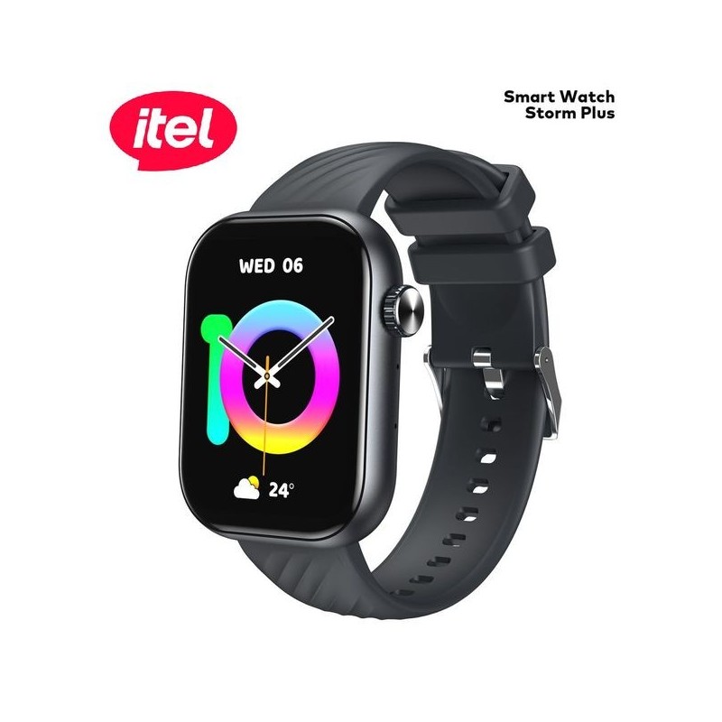 ITEL 2.01 HD WATER PROOF ISW 015 STORM PLUS SMART WATCH BLACK