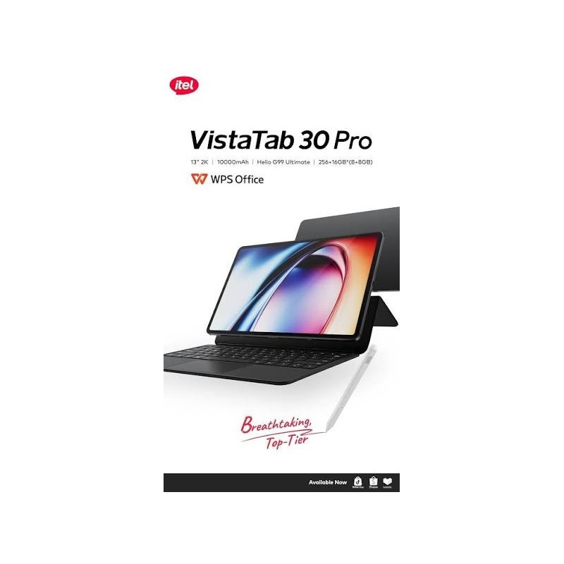 ITEL VISTAB 30S 128GB ROM 3GB RAM + KEYBOARD