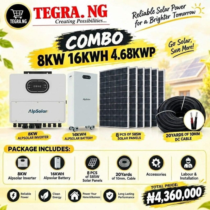 COMBO 8KW 16KWH 4.68KWP