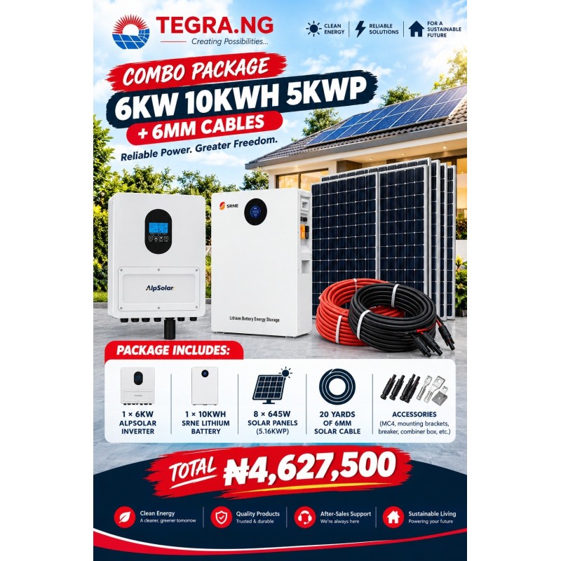 6KW+ 10KWH 5KWP COMBO PACKAGE