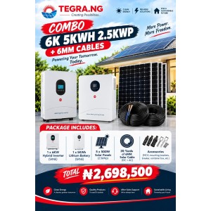 COMBO 6KW 5KWH 2.5KWP +6MM CABLES
