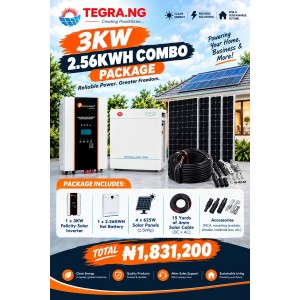 3KW 2.56KWH COMBO PACKAGE