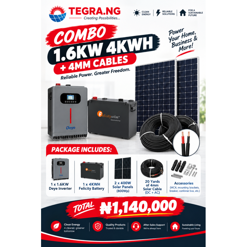 COMBO 1.6KW 4KWH + 4MM CABLES