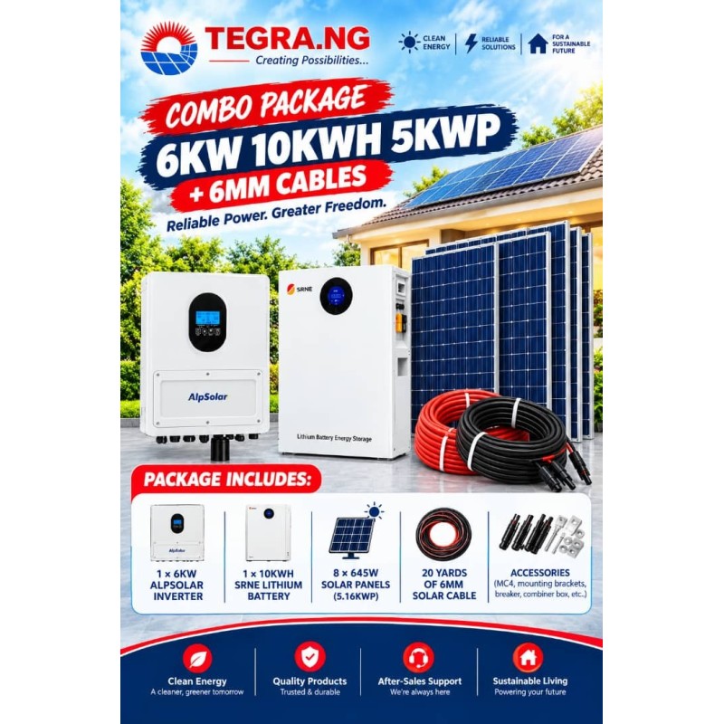 6KW+ 10KWH 5KWP COMBO PACKAGE
