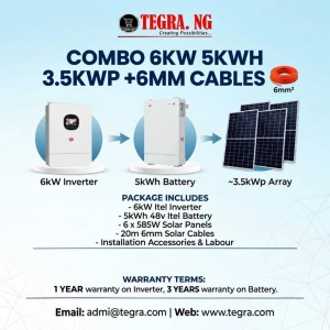 COMBO 6KW 5KWH 3.5KWP +6MM CABLES