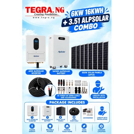 6KW 16KWH + 3.51KWP ALPSOLAR COMBO