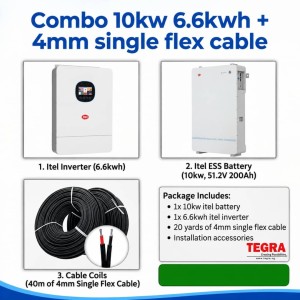 COMBO 10KW 6.6KWH + 4MM CABLE