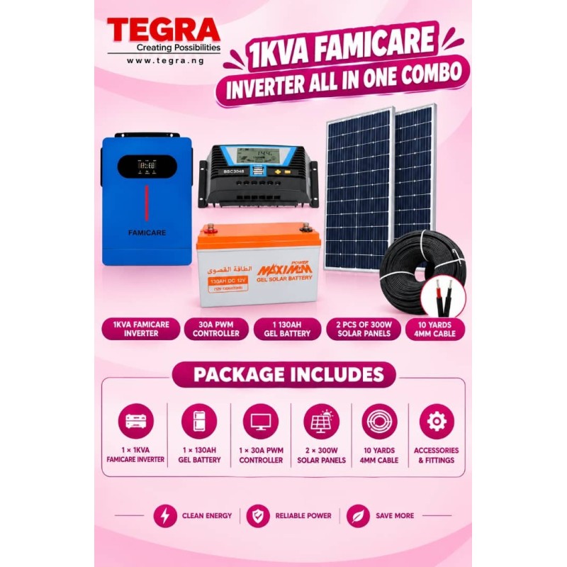 1KVA FAMICARE INVERTER ALL IN ONE COMBO