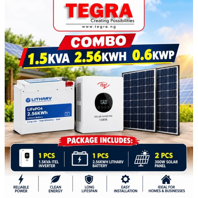 COMBO 1.5KVA 2.56KWH 0.6KWP