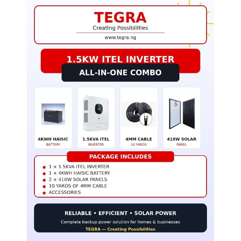 1.5KW ITEL INVERTER ALL IN ONE COMBO