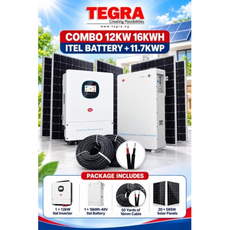 COMBO 12KW 16KWH ITEL BATTERY + 11.7KWP