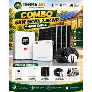 COMBO 6KW 5KWH 2.5KWP + 4MM CABLE