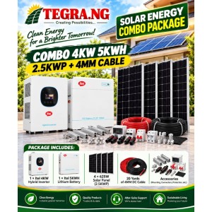 COMBO 4KW 5KWH 2.5KWP + 4MM CABLE