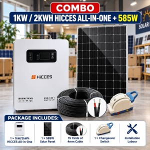 COMBO 1KW/2KWH HICCES ALL IN ONE + 585W