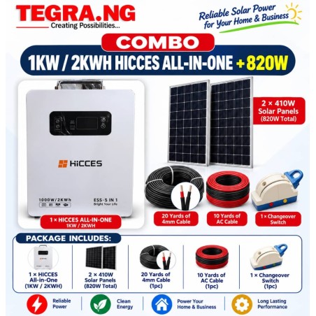 1KW/2KWH HICCES ALL IN ONE + 820W