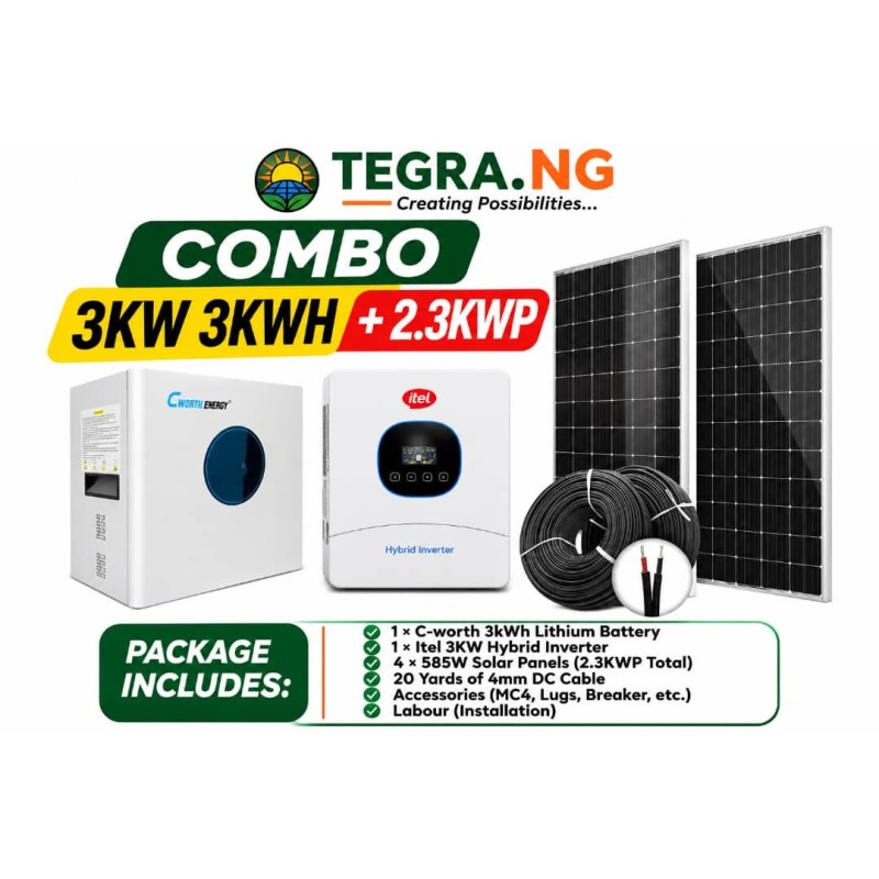 COMBO 3KW 3KWH + 2.3KWP