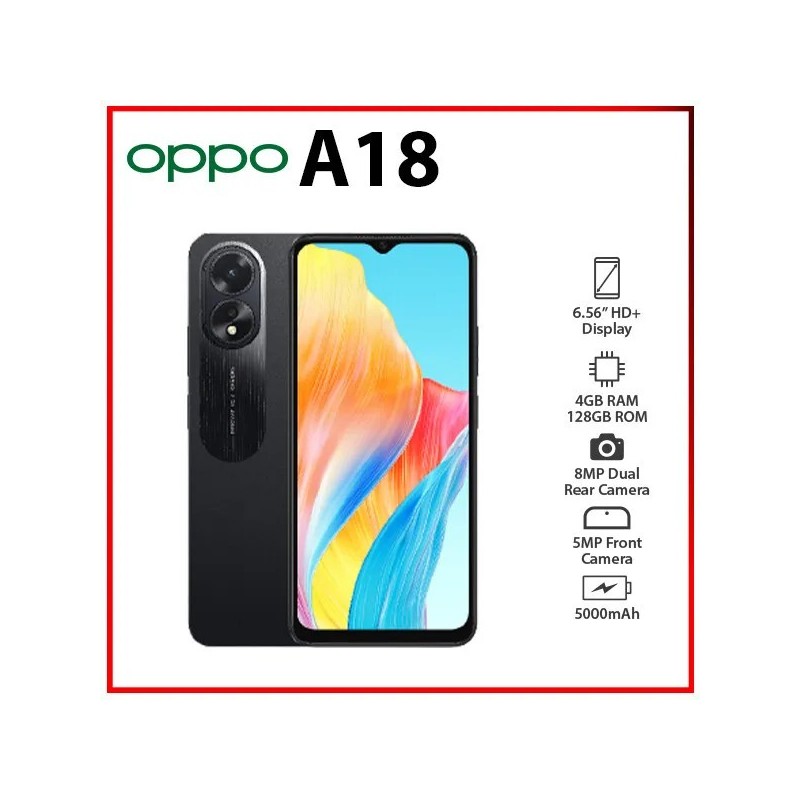 OPPO A18 128GB ROM 4GB RAM OPPO A18 128GB ROM 4GB RAM